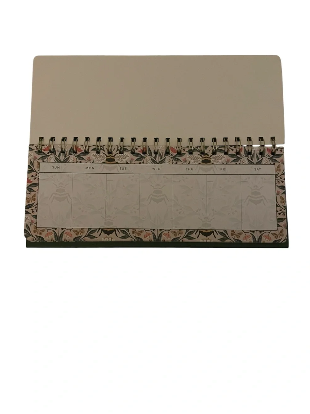 Floral Bee Desktop Weekly Planner Undated NWOT